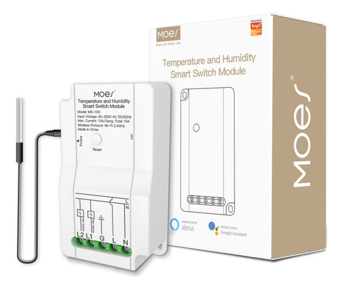 Módulo Sensor De Temperatura Impermeable Wifi Smart Moes