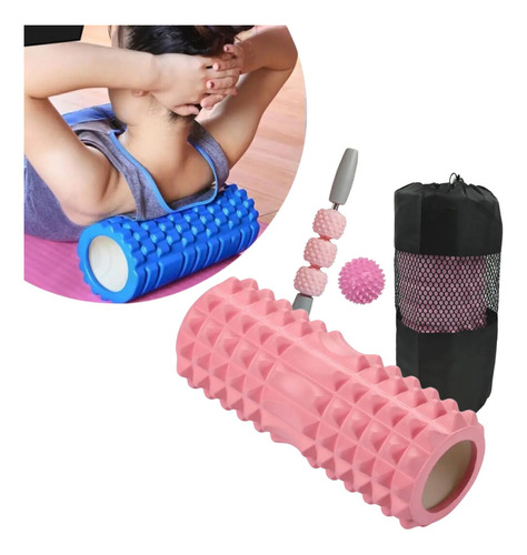 Set Rodillo Roller + Mango Giratorio + Bola Texturizada