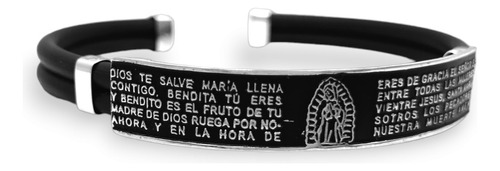 Pulsera Brazalete Virgen De Guadalupe Plata 925 Ajustable 