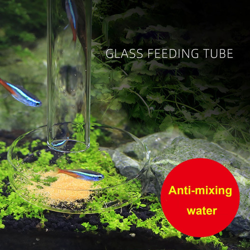Elegante Tubo De Alimentación De Vidrio Para Criaturas 45cm