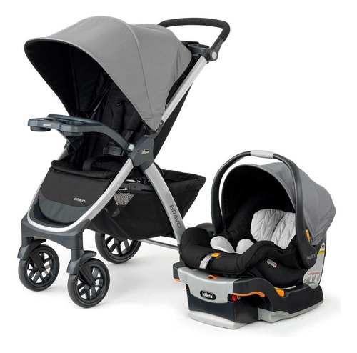 Carriola de paseo Chicco Bravo Duo travel system camden con chasis color gris