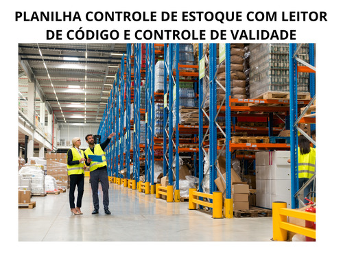 Planilha Controle De Estoque + Validade E Código De Barras
