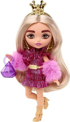 Barbie Muñeca Extra Minis Con Vestido Brillante