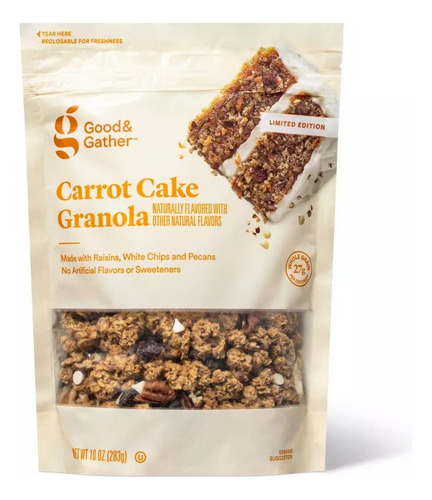 Carrot Cake Granola Pastel De Zanahoria Good & Gather 283g