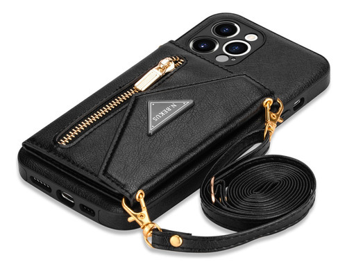 Funda De Teléfono Crossbody Lanyard Para Samsung Galaxy Color Negro For Samsung Galaxy Note 20u