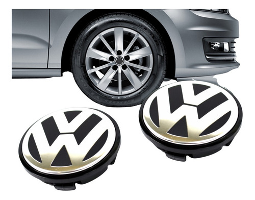 4 Centros Tapa Rin Para Volkswagen Vw Vento Polo A4 56 Mm