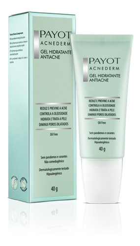 Acnederm Gel Hidratante Facial Antiacne Payot 40g Momento de aplicação Dia/Noite Tipo de pele Todo tipo de pele