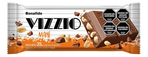Chocolate Vizzio Maní X 35g - Caja X 20 Un
