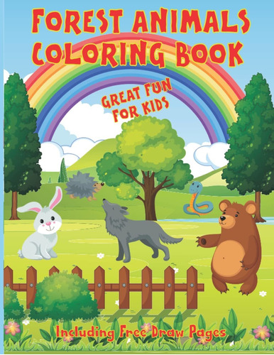 Libro Colorear Y Dibujar De Animales Del Bosque De Apre...