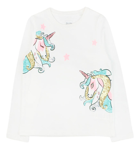 Polera Cosmic Blanco Kids Niña