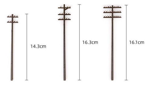 1/42 Línea Eléctrica En Miniatura Polos O Báscula