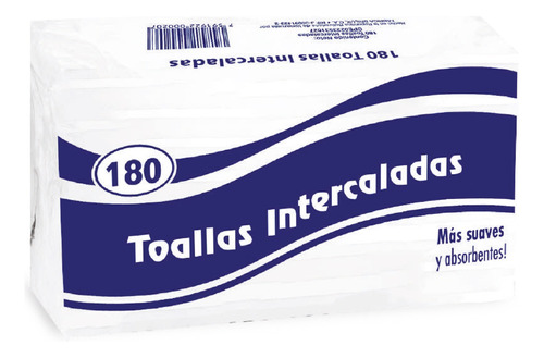 Toallas Brilux Blancas Toallin 180 Hojas Bulto 12 Paquetes 