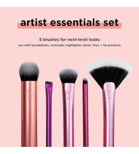 Real Techniques Set De Brochas Artist Essentials Rostro Ojos