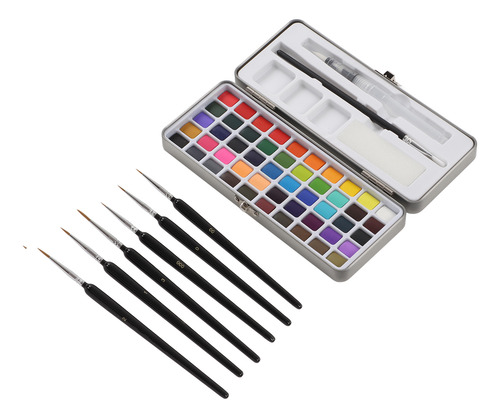 Set De Pintura Para Acuarelas, 50 Colores, Embalaje De Hierr