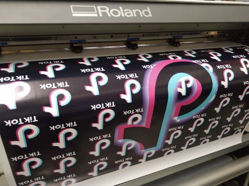 Banner Gigantografía Tiktok Impresa En Lona 100 X 50 Cm