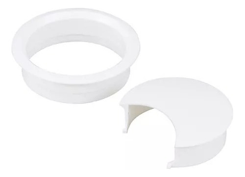 Acabamento Passa Fio 60mm Branco (kit 50 Unidades) 