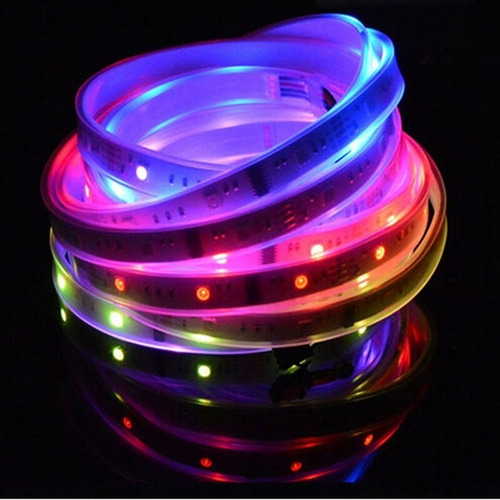 Imagen 6 de 7 de Combo Rollo 5 Metros Led Rgb Bluetooth Pixel Control Fuente