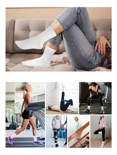 A 6 Pares Calceta Deportiva Unisex Calcetin Largo Algodon