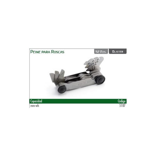 Imagen 2 de 9 de Peine Para Roscas Metrico Pulgadas Whitworth 52pz Wembley