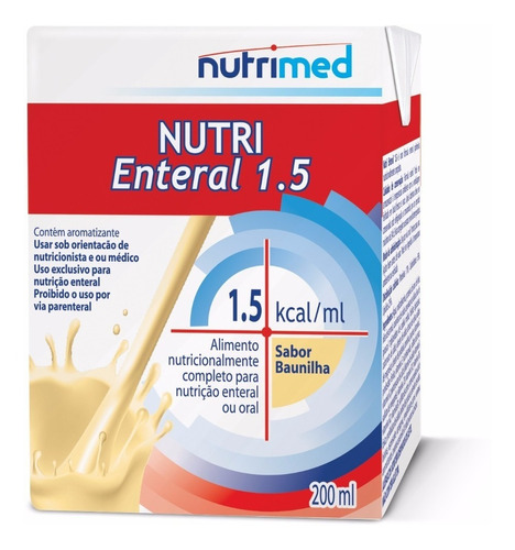 Kit 12 Nutri Enteral 1.5 - 200ml . 1,5 Kcal/ml Baunilha