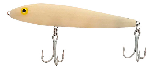 Isca Artificial Rebel T1000 Superfície Jumpin Minnow Bone Cor Branco