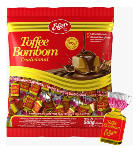 Bombom Toffe Erlan Bombom 500g