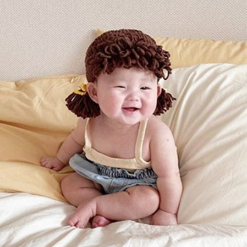 Gorro Tejido A Ganchillo Para Bebés Y Bebés, Trenzado B