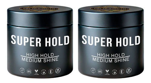 Kit X2 Pomada Cabello The Shaving Co Super Hold Brillo Medio