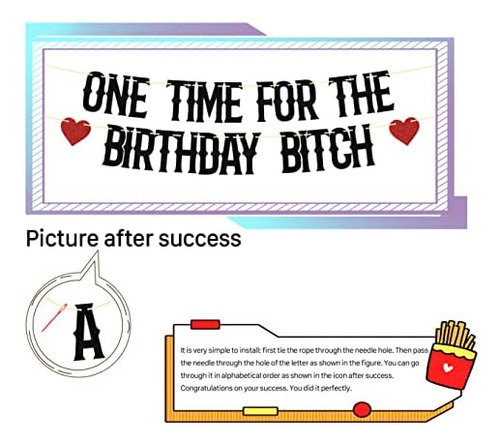 Banner De One Time For The Birthday Bitch, It's My F*cking B
