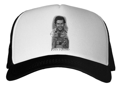 Gorra Pablo Escobar Dibujo Plata O Plomo