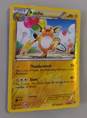 Card Raichu 40/99 Pokemon Raro Original