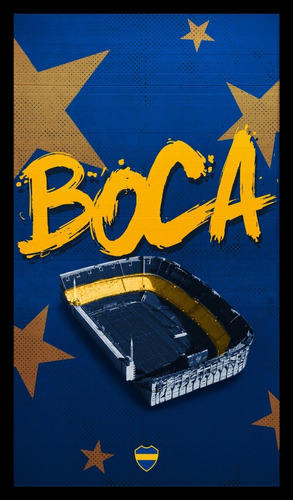 Boca Juniors La Bombonera Cancha 3 Cuadro Enmarcado 45x30cm