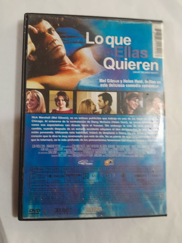 Dvd - Lo Que Ellas Quieren ' Mel Gibson / Helen Hunt ,orig
