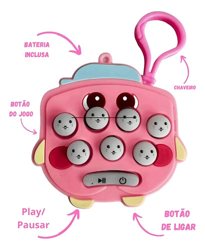 Kit C/ 2 Fidget Toys Pop It Eletronico Luz E Som Polibrinq