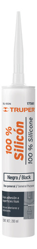 Sellador Negro 100% Silicón De 280 Ml, Truper. 17561