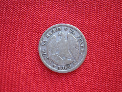 Chile 1/2 Décimo 1880 Plata 