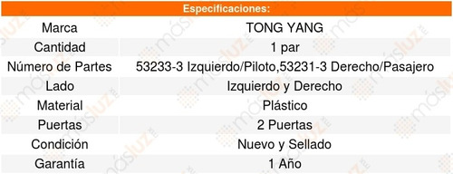 Set 2 Tolvas/loderas Salpicaderas Honda Accord 03_07