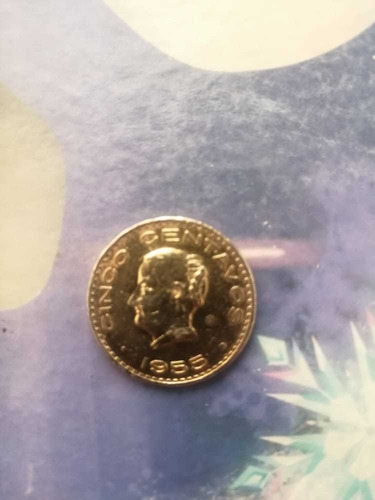 Moneda Antigua Cinco Centavos 1955