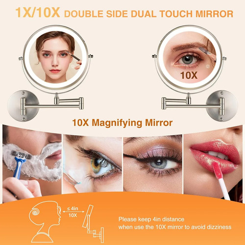Espejos Para Maquillaje Con Luz Espejo Plegable De Pared