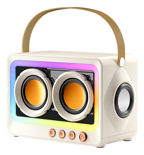Altavoz Bluetooth Retro Con Luces Rgb - Altavoz Inalámbrico