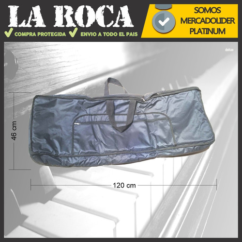 Funda Acolchada Para Teclado 76 Teclas 6/8 Tela De Avion - C