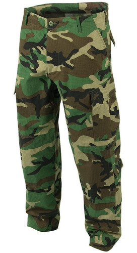 Pantalon Cargo Ripstop Camuflado Woodland Selva