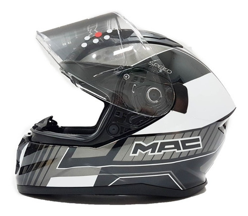 Imagen 1 de 5 de Casco Moto Integral Mac Speed Dash Gloss Solomototeam