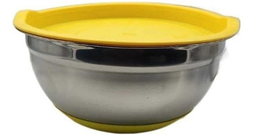 Bowl Acero Inox 22cm Base Silicona Y Tapa Hermetica