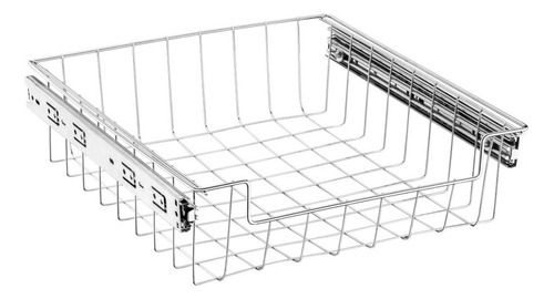 Fruteira Aramada 57cm Cromada Multiuso Embutir Armário Top Cor Prateado