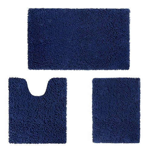 Alfombra Baño Super Suave Absorbente Alfombrilla Set 3