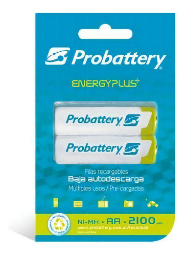 Pila recargable Probattery EnergyPlus PRNB-AA2100 Cilíndrica - 1 unidad