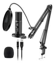 Comprar MAONO Micrófono USB PC, Micrófono Condensador Profesional 192KHZ\u002F24BIT con Silencio, Ganancia, Monitoreo de Latencia Cero para Podcast, Gamer, Streaming, Grabación, Celular, Youtube, PM422