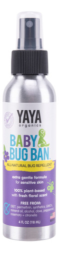 Yaya Organics Baby Bug Ban - Repelente Eficaz Totalmente Nat