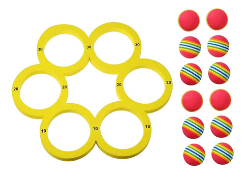 Juego De Lanzamiento Para Piscina Con Puntuación Y 12 Bolas